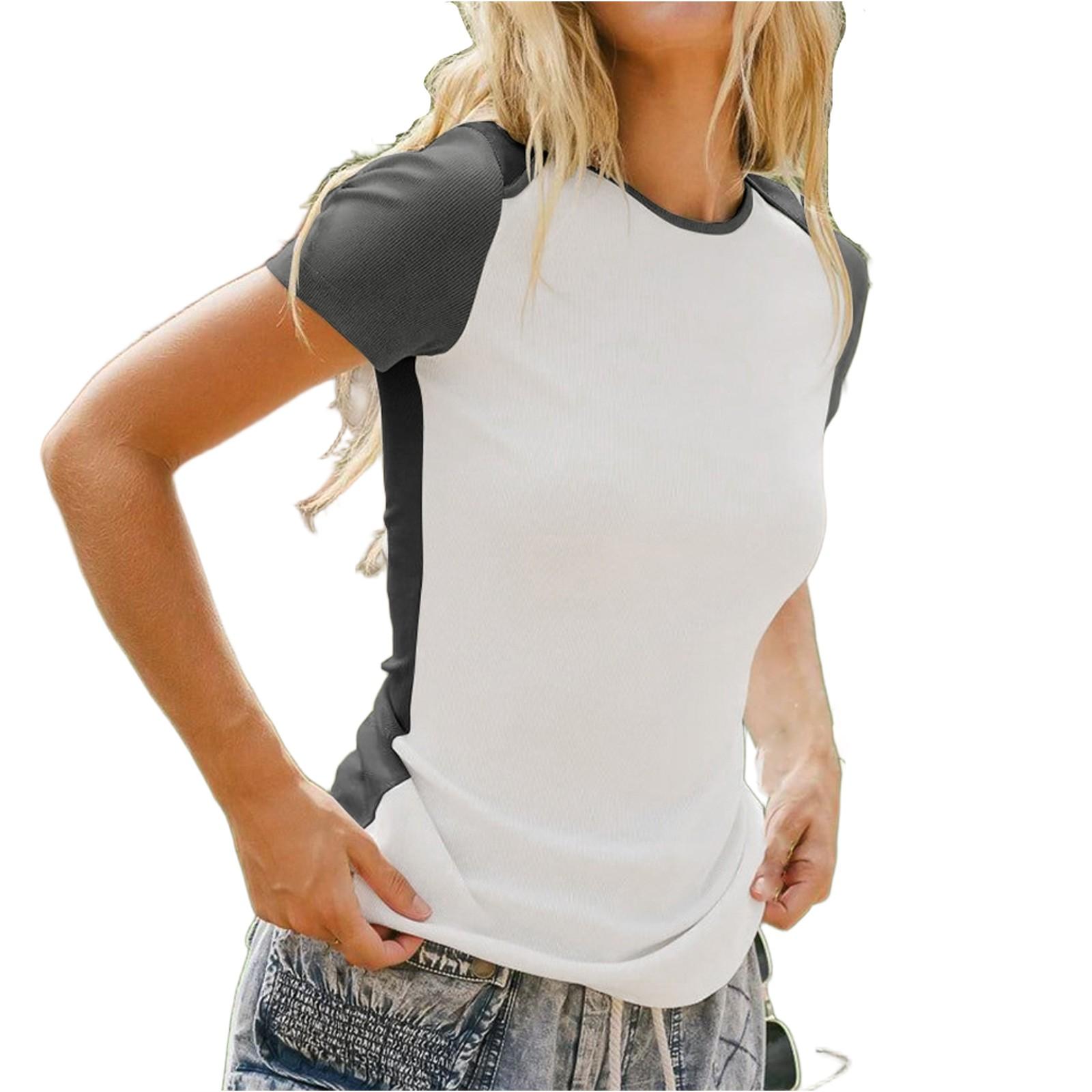 

Женские повседневные свободные рубашки модные топы футболки футболки S белый