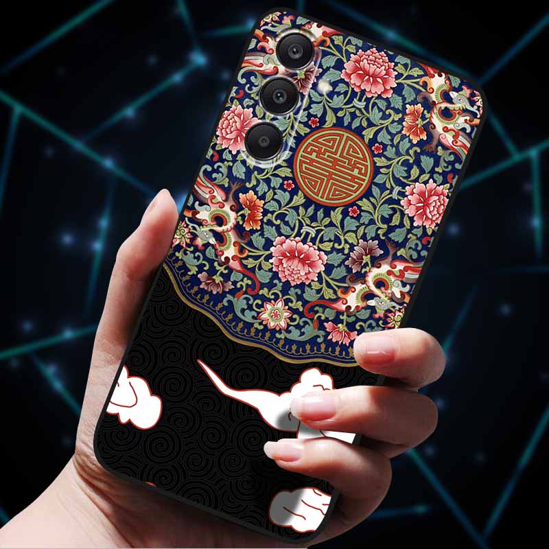 3D Flowers Emboss Fundas For Samsung A25 A35 A55 5G Case Soft Silicone Phone Cases for Galaxy A25 5G Back Cover Shell SamsungA55