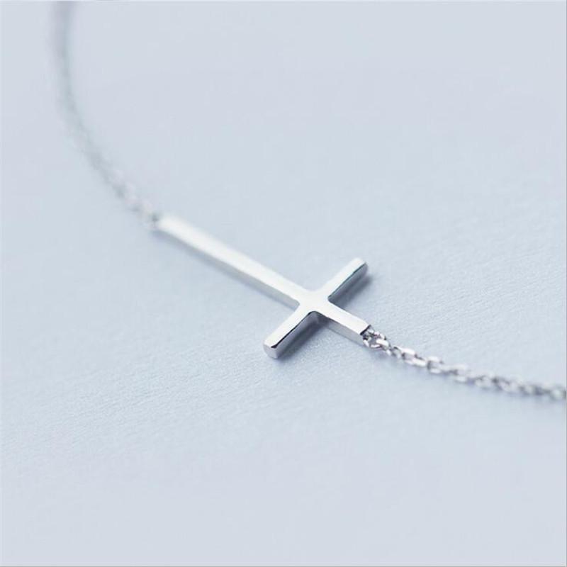 Korean Style Simple Smooth Cross Bracelet for Women