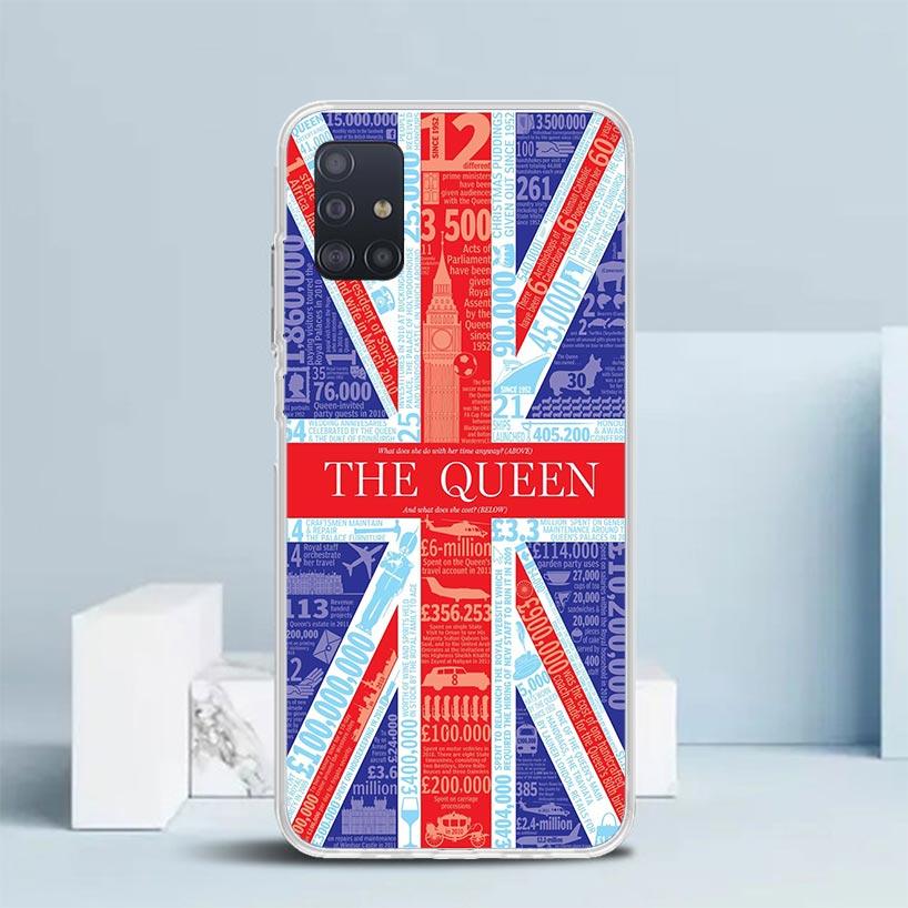 Union Jack England UK Flag Soft Cover for Samsung Galaxy A12 A22 A32 A52 A72 A02S Phone Case Note 20 Ultra 10 S10 Plus A51 A71 A