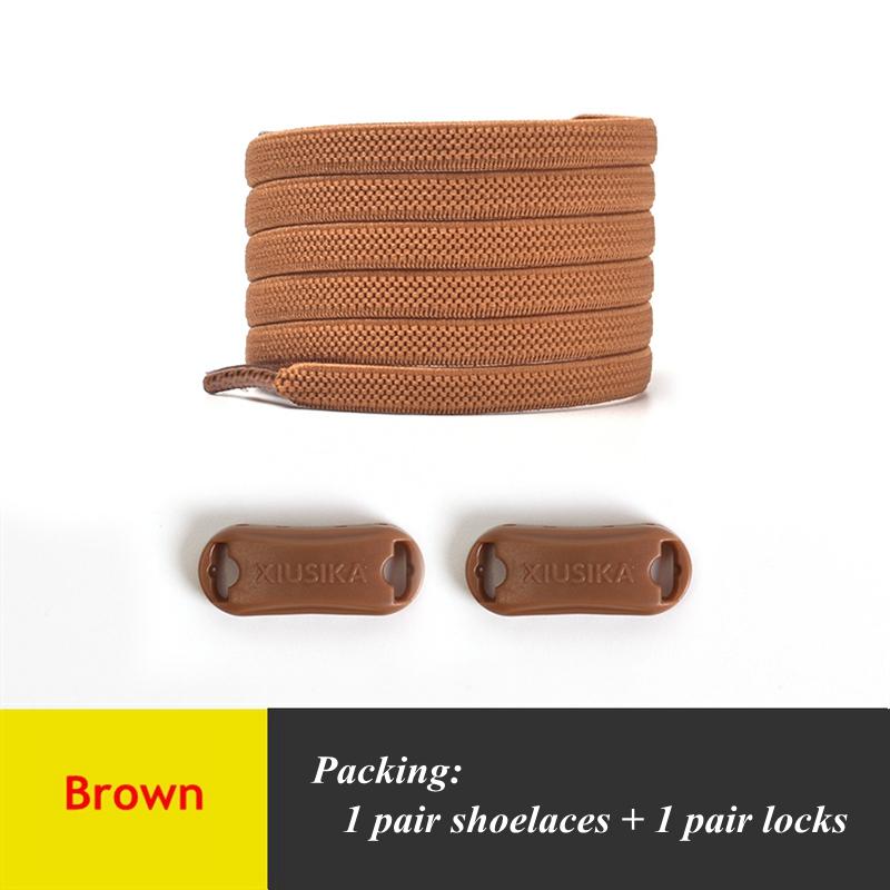 1Pair No Tie Shoelace Flats Elastic Shoe Laces Kids Adult Sneakers Shoelace Quick Lazy Laces 24 Color Buckle Strings Sports Shoe