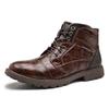 Herren Martin Leder Kurzstiefel - Herbst Retro Reißverschluss Lässig Wüste Outdoor Arbeitsstiefel