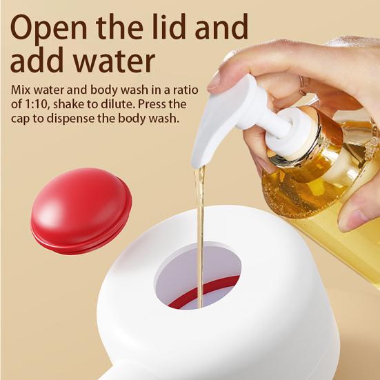 Pet Massage Shower Brush with Builtin Shampoo Storage Dog Grooming Brush Ergonomic Handle Pet Hair Cleaning Brush for Dog Cat