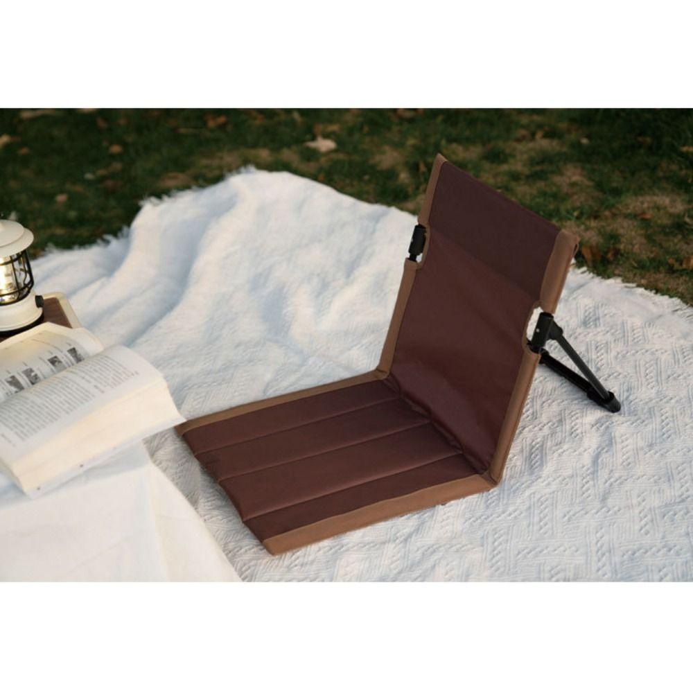 Aluminum Alloy Frame Foldable Camping Chair Oxford Cloth Material Comfortable Sitting Folding Backrest Cushion Backrest Chair