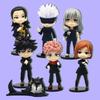 7pcs Q Version Jujutsu Kaisen 9cm Figure Satoru Gojo Itadori Yuji Geto Suguru Nobara Megumi Collection Character Ornaments