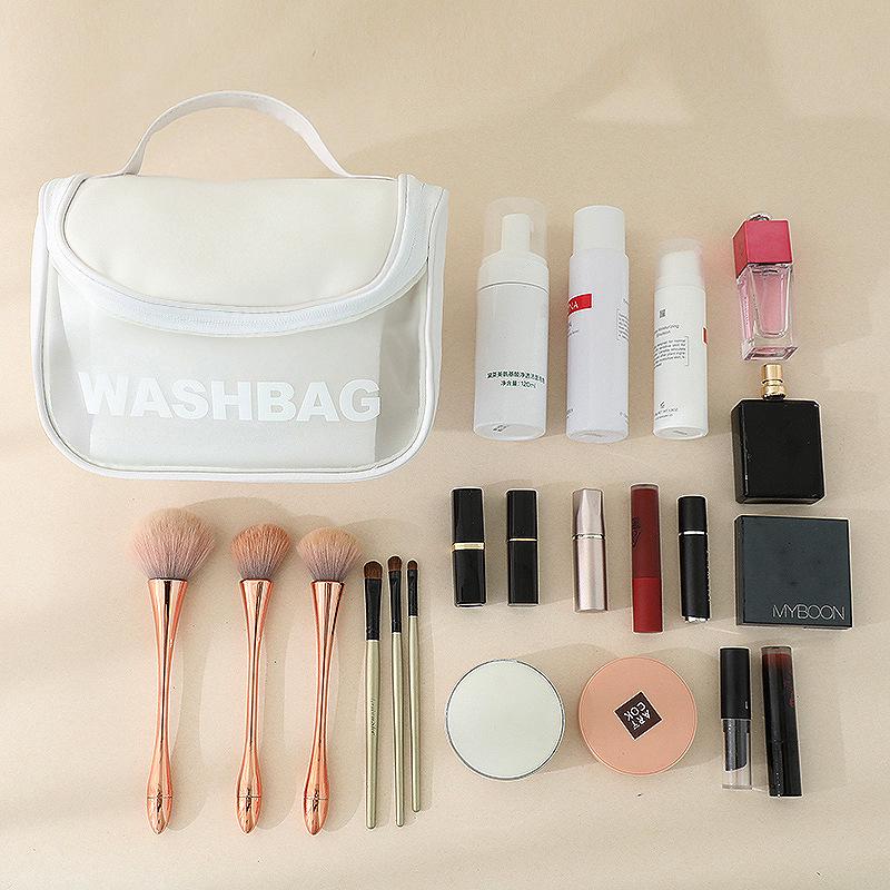 Travel Makeup Bag - High-End Waterproof, Multi-functional, Large Capacity, Transparent with Logo Print