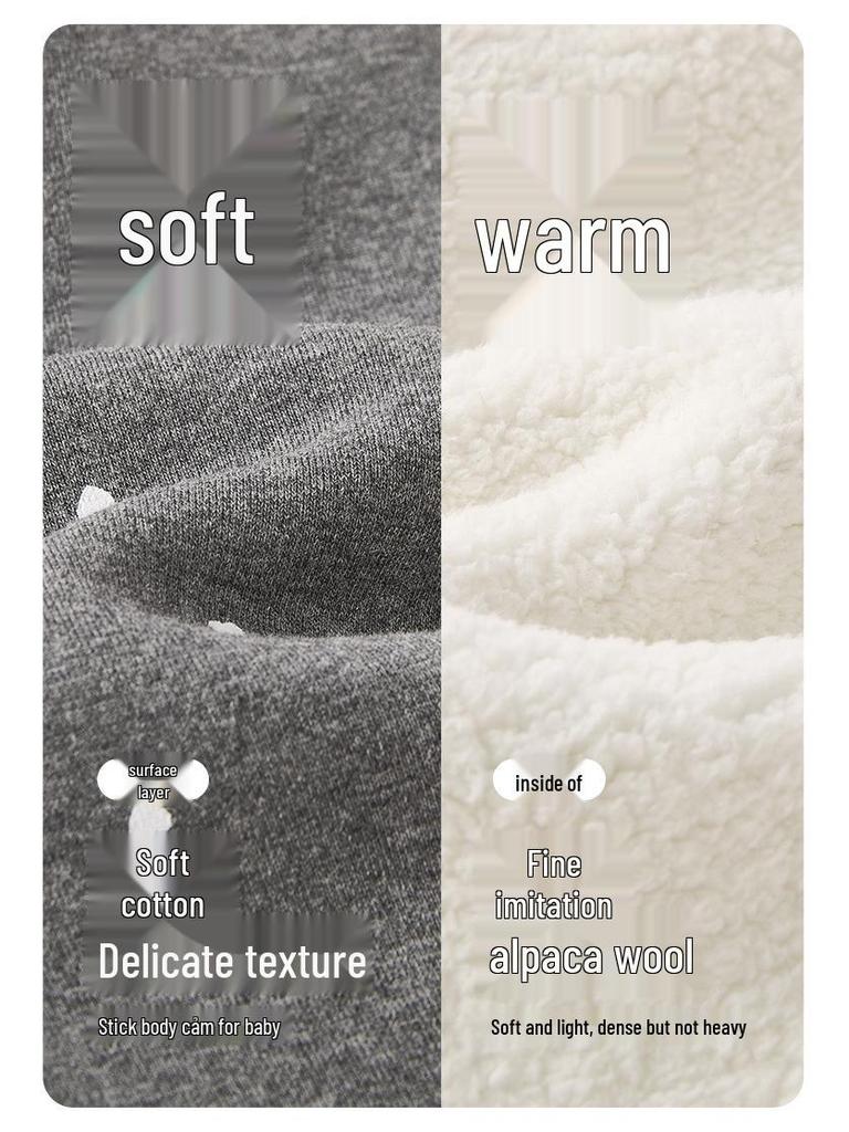 Antibacterial, Thermal Girls' Velvet Lace Cuffed Leggings for Autumn/Winter