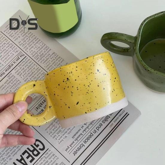 Keramisk kaffekrus 280 ml Unik uregelmessig varmebestandig allsidig drikkebeholder Slitebestandig latte te melkelskerkrus for hjemmekontorbar