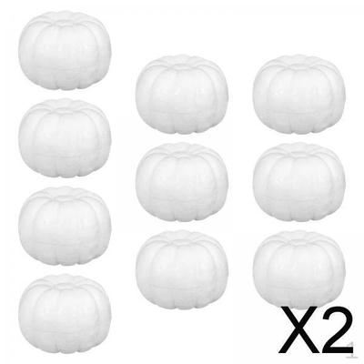 2x 10 Sztuk Dynie Piankowe Sztuczne Fałszywe Rekwizyty Styropianowe DIY Sztuka na Halloween