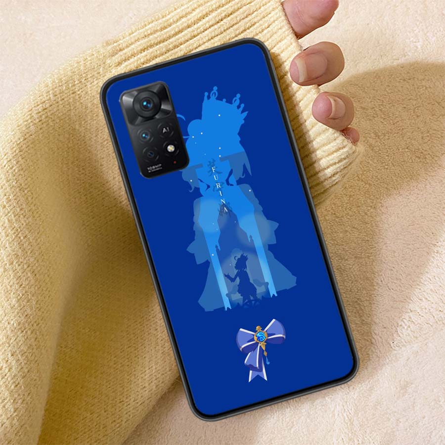 Cute Furina Genshin Impact Phone Case For Redmi Note 13 14 15 Pro Plus 12 13C 12C 15C 9 10 10C 9T 9C 9A TPU Soft Cover Clear Cel