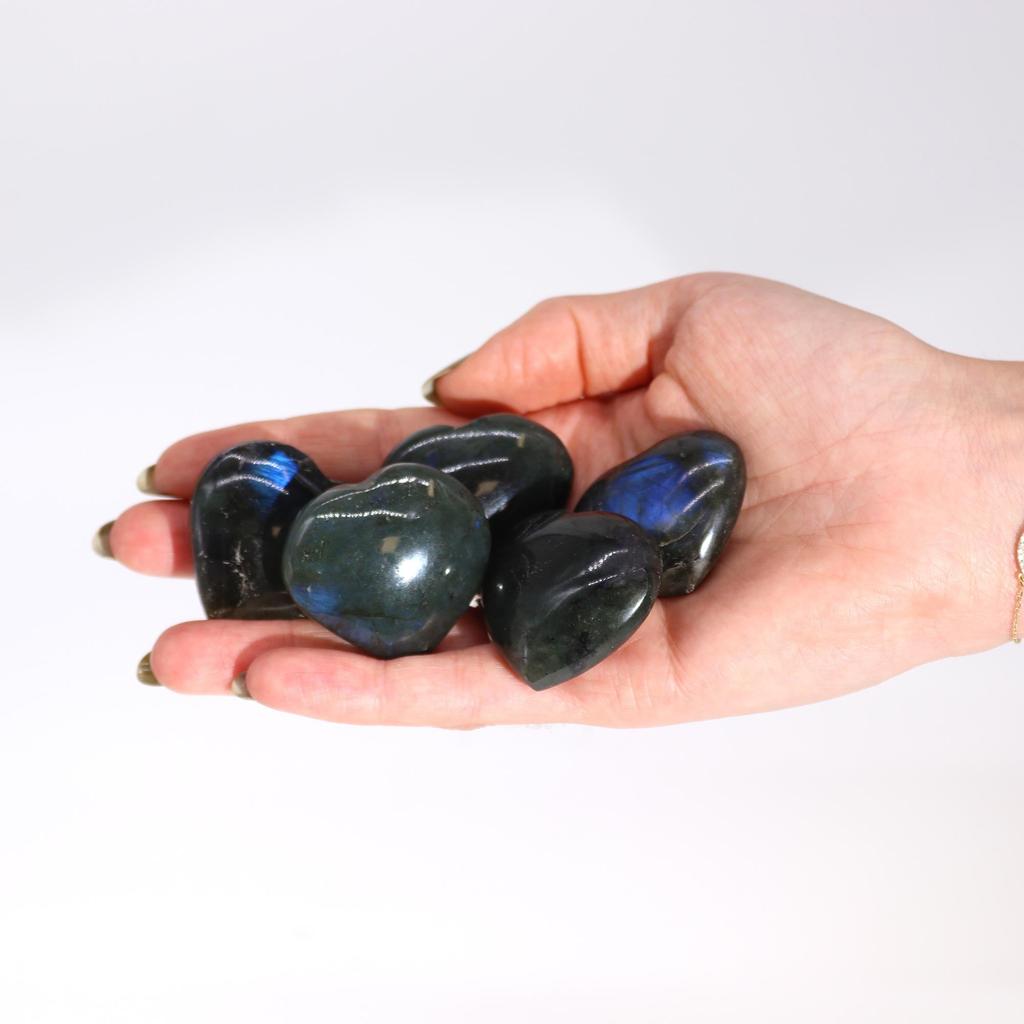 Labradorite Heart Stone, 40mm 25g Madagascar