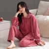 Pajamas Women'S Autumn And Winter Island Fleece Women'S Warm Spring And Autumn Middle-Aged Mother Coral Fleece Winter Loungewear