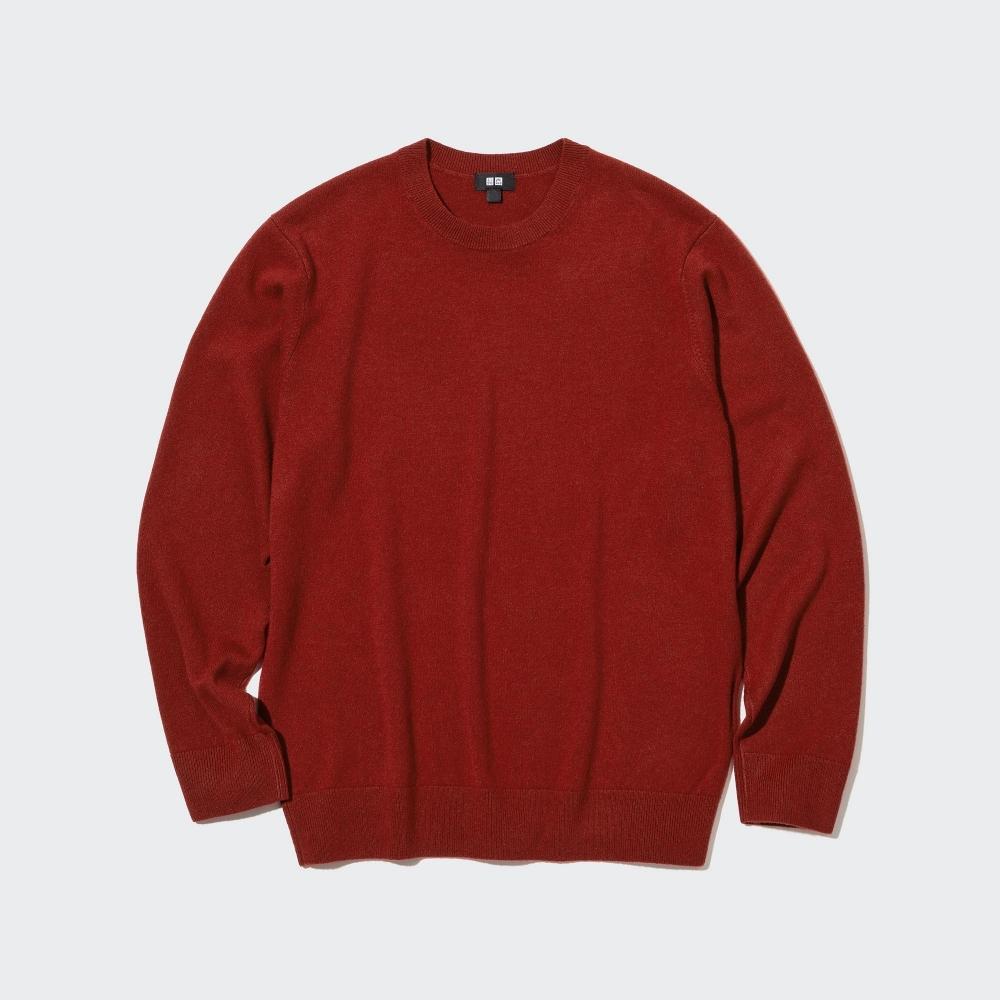 

UNIQLO JAPAN Кашемировый свитер с круглым вырезом и длинными рукавами