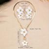 Fashionable and Elegant Flower Pendant Necklace and Earrings Jewelry Set Suitable for Women's Daily Gatherings, Parties, Holiday Travel, and As A Gift