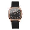 Women Square Watches Casual Silicone Strap Quartz Watch for Girls Clock