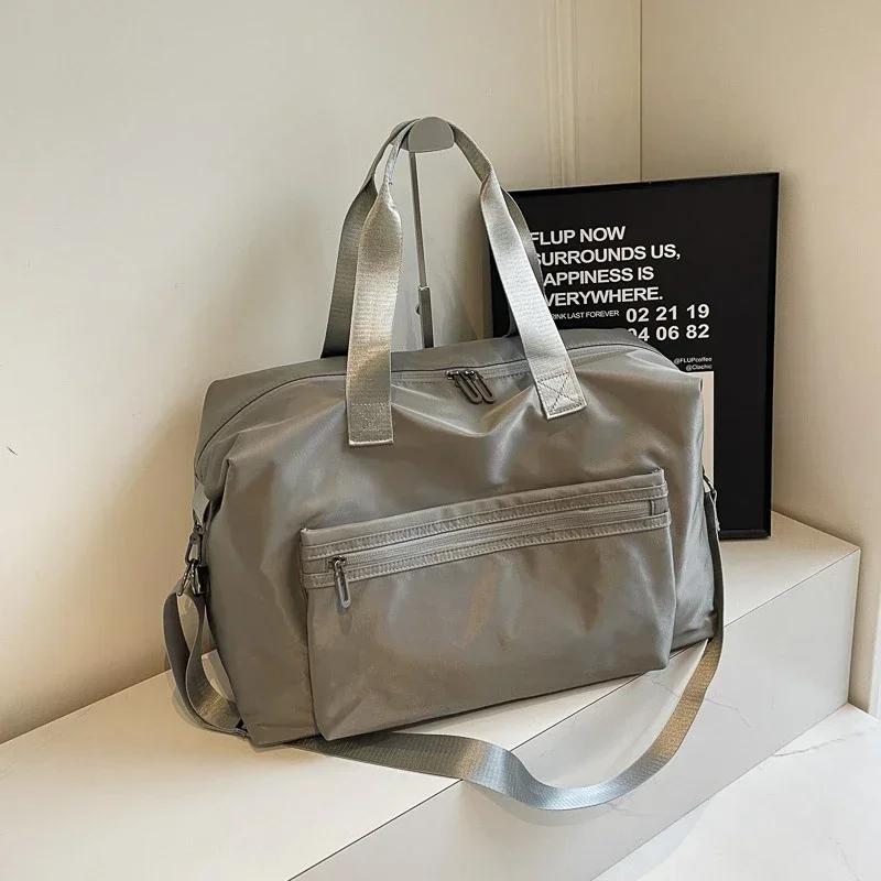 Zipper Large Capacity  Monochromatic  Versatile  Casual  Crossbody Bags  Soft  Commuter  Shoulder  Travel