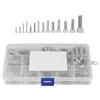 135pcs M2.5 M3 M4 M5 M6 M8 304 Stainless Steel Hex Socket Head   Screws Set, 304 Stainless Steel Hex Socket Head   Screws with Transparent Storage