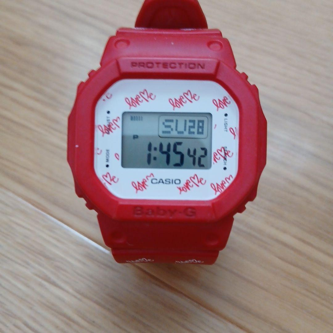 Used CASIO Baby-G Red loveMe Digital Watch