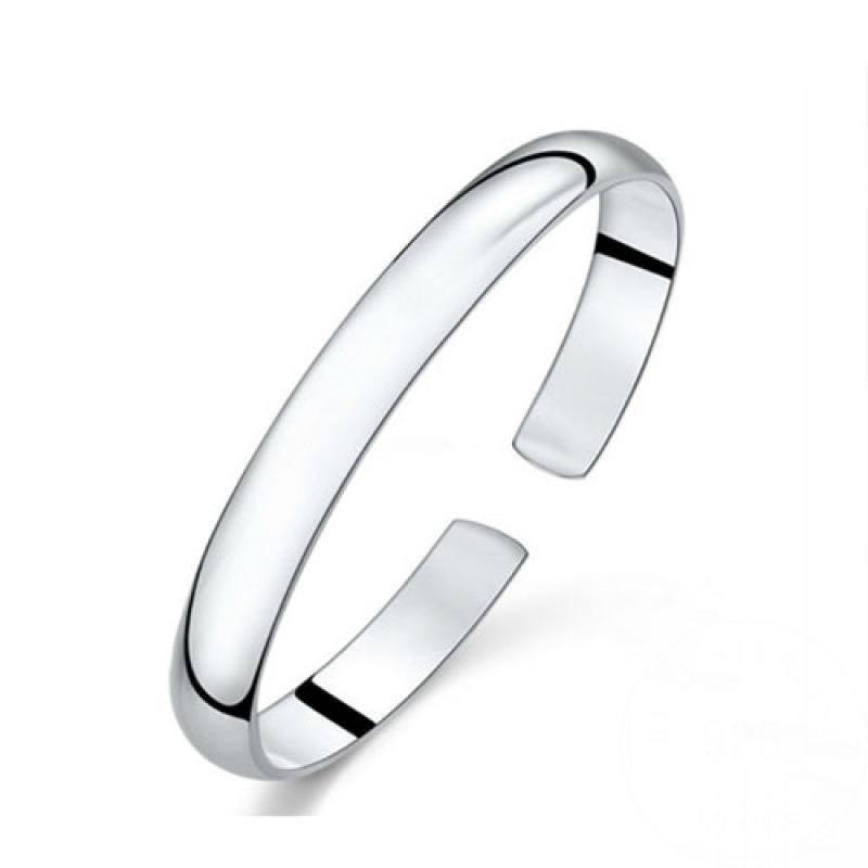 Silver Cuff Polishing Retro Bracelet Bangles For Women Party Wedding Jewelry Accessories Argent