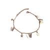 Japanese and Korean ins light luxury couple romantic fashion lady temperament, simple sequined star butterfly pendant anklet