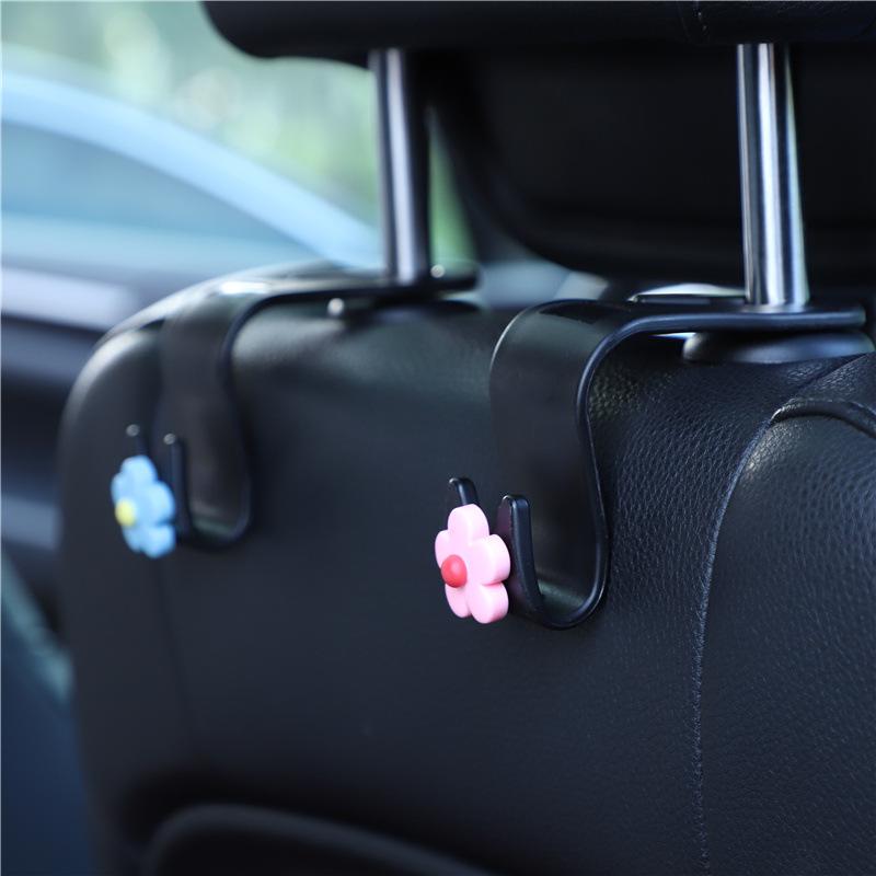 Multifunctional Flower Shape Car Hook Cute Car Seat Back Creative  Storage Hook Car Decoration