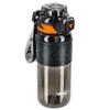 Tritan water bottle 600ml with measuring cup - black