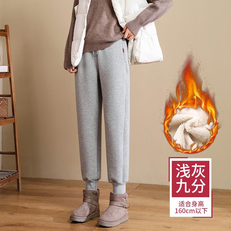 Große Größen Damen Dicke Fleecegefütterte Jogginghose Hoher Bund Warme Winter Freizeithose