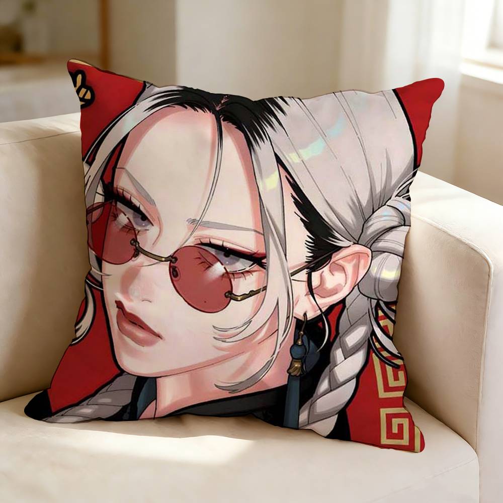 GGokurakugai Anime MMichiru SSaotome Pillow Case Square DoubleSided Sofa Cushion Cover Bedroom Bedside Pillow