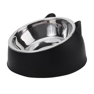 1 Stück Katzennapf Schön Kreativ Schräg Kätzchen Welpe Futter Fütterungsnäpfe Edelstahl Katzen Trinkspender Haustier Hunde Katzen Futterspender