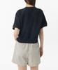 MUSINSA STANDARD WOMAN Women'S Double Knit Short Sleeve Sweatshirt [Navy]