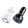 QC3.0 Fast Charging Car Charger 3-in-1 USB Charger Adapter for Mobile Phones