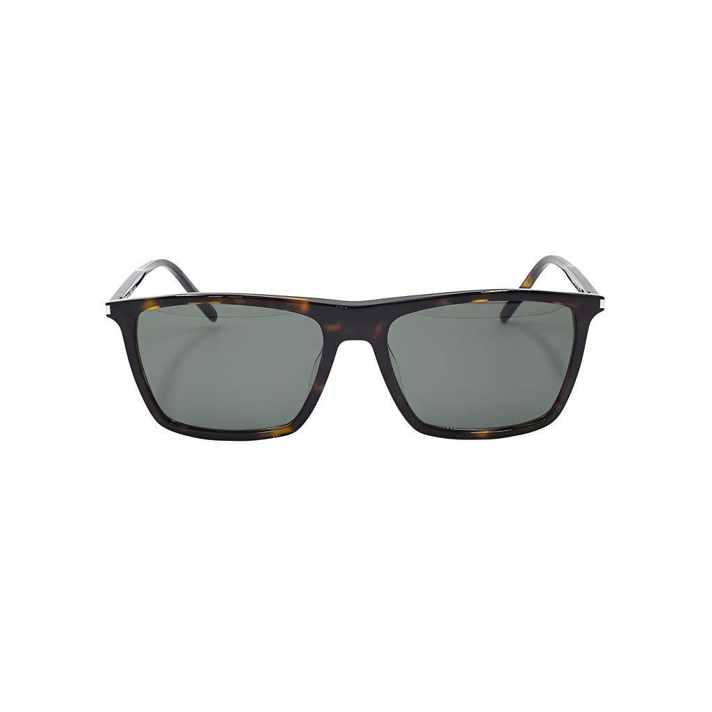 Saint Laurent Thin Frame Series Square Sunglasses Men Sunglasses Tortoise SL668-002