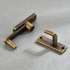 1Set Vintage Brass Sliding Window Door Latch Handle Home Hardware Safety Lock Catch - Anti-Theft Door Buckle for Barn Doors.
