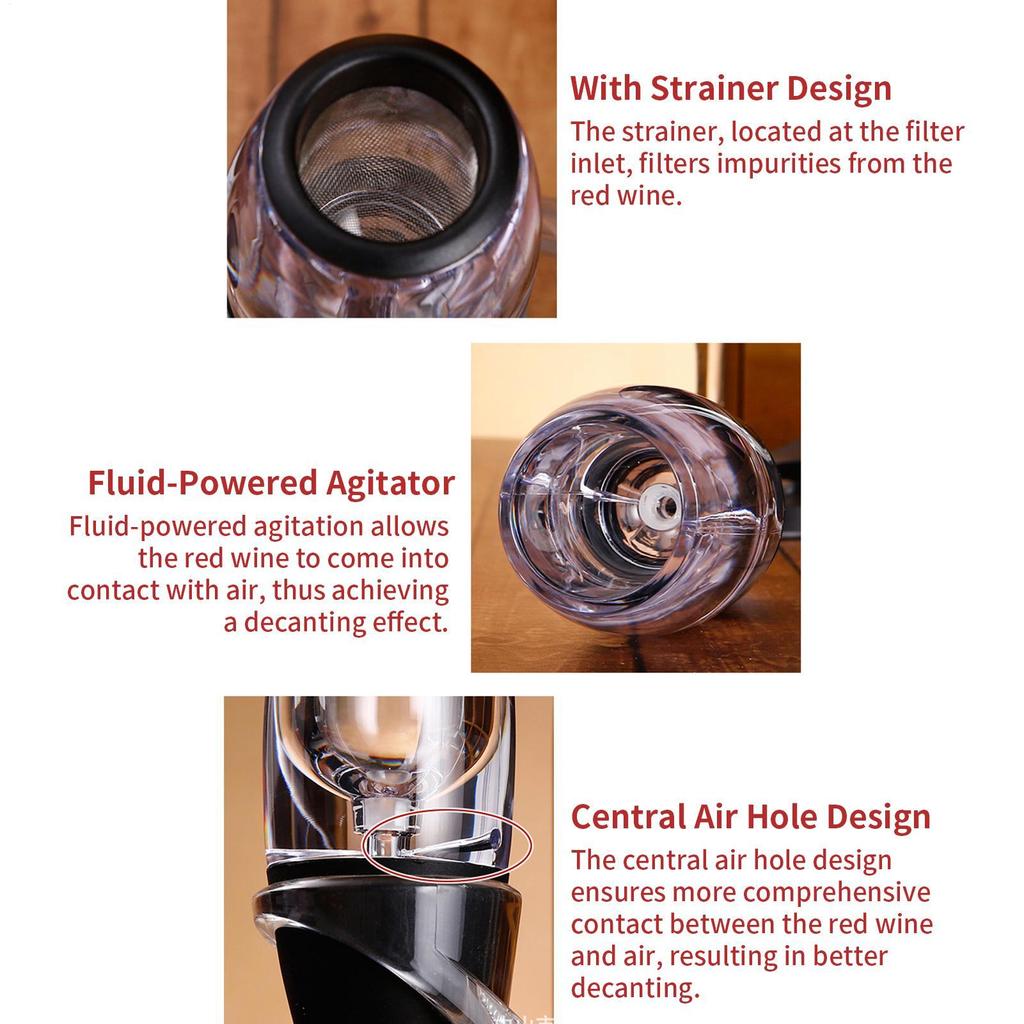 Wine Decanter Quick Portable Multi-Purpose Kitchen Gadget Wine Aerator Decanter For Christmas Retirement Valentine Party Kitchen