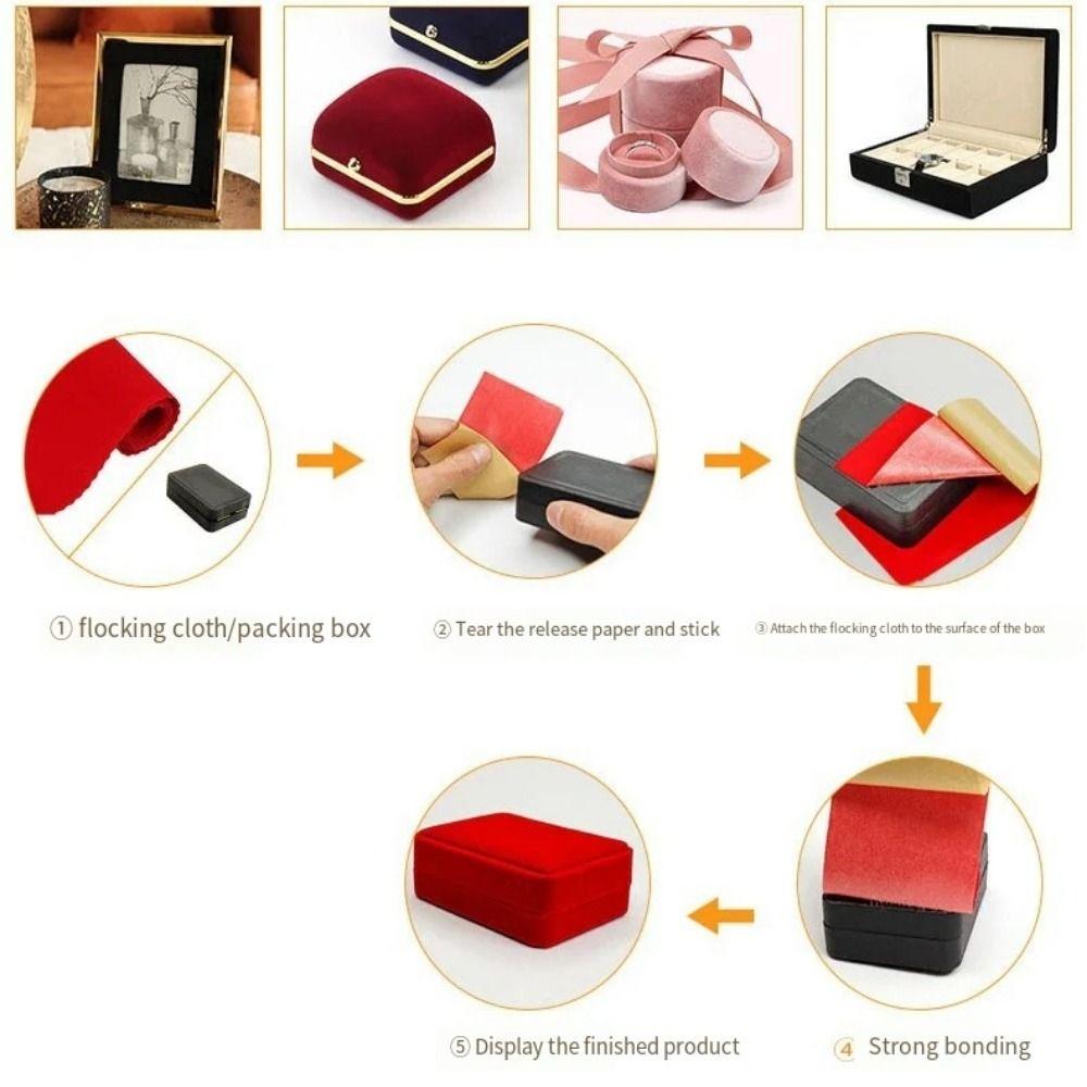 10pcs/set DIY Craft A4 Quilting Fabric Soft Jewelry Box Felt Liner  Dresser Flock Lining