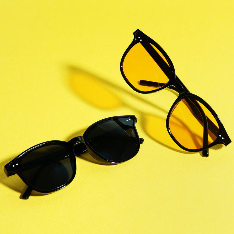 

2-color simple lightweight sunglasses 4895 black