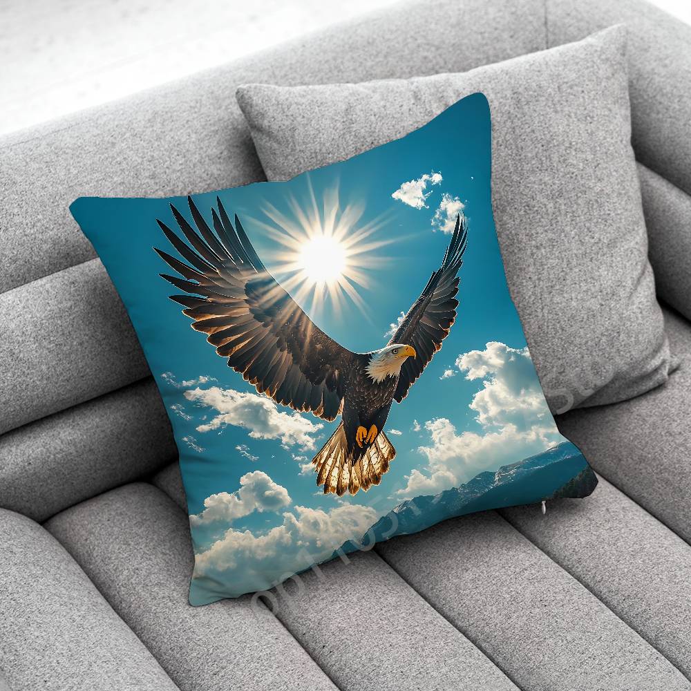 Federa per Cuscino Decorativo con Aquila Falco Uccello per Cuscini Quadrati da 50cm 40cm 55cm 45cm 30cm Copricuscino per Camera da Letto