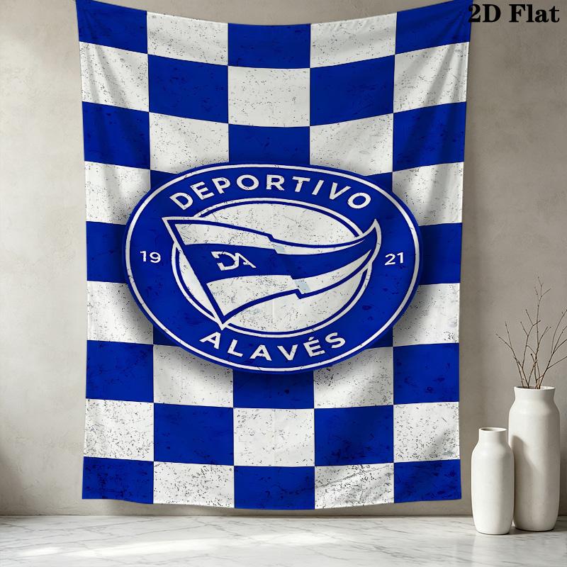 Deportivo Alaves Wall Tapestry Aesthetic Wall Hanging Printed Fabric Blanket Decorative Tapestries For Bedroom Living Room Home Decor