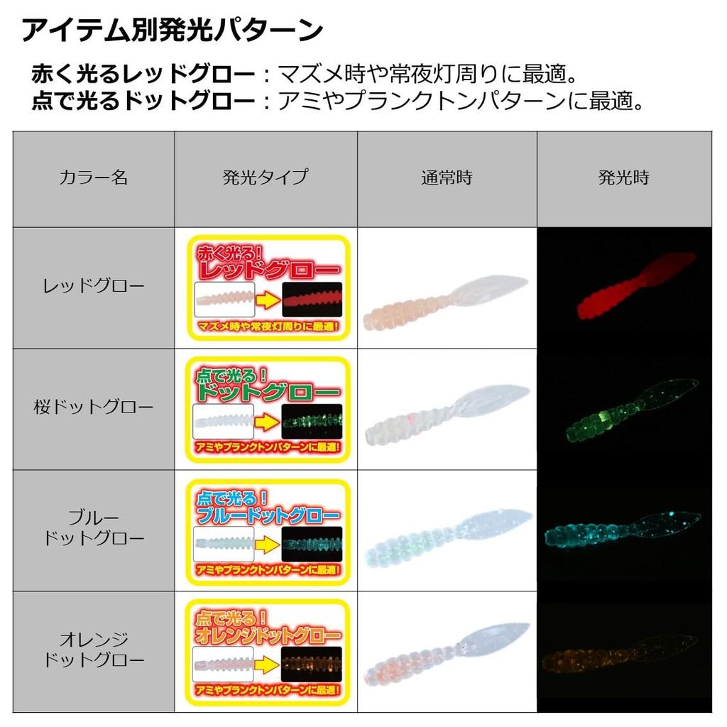 DAIWA Worm Moonlit Beauty Vivibeam 1.5 Light Orange