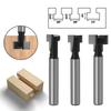 3 pçs/set 1/4 "6mm 8mm Shank T-Slot Cortador Router Bit Set Parafuso Hex Chave Buraco Bits T Entalho Fresa para Madeira Carpintaria