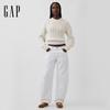 Gap Women's 2026 Spring Pure Cotton Loose Round Neck Long Sleeve Knit Sweater