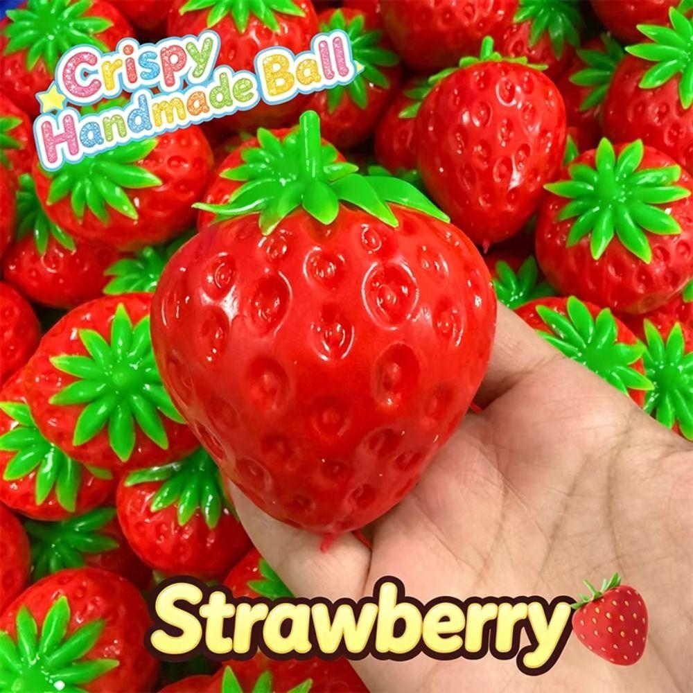 Finger Relax Strawberry Squishy Building Blocks Blocks Filled Squishy Crunchy Squishy Adult Kids
