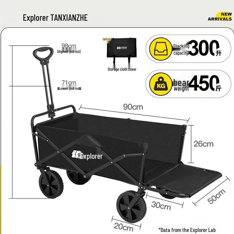TAN XIAN ZHE Flat Fold Outdoor Utility Wagon