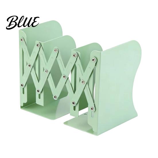 Versatile Book Support Base Metal Adjustable Holder Desk Retractable Bookend with Non-Slip Bracket for Office Home Study Organizer
