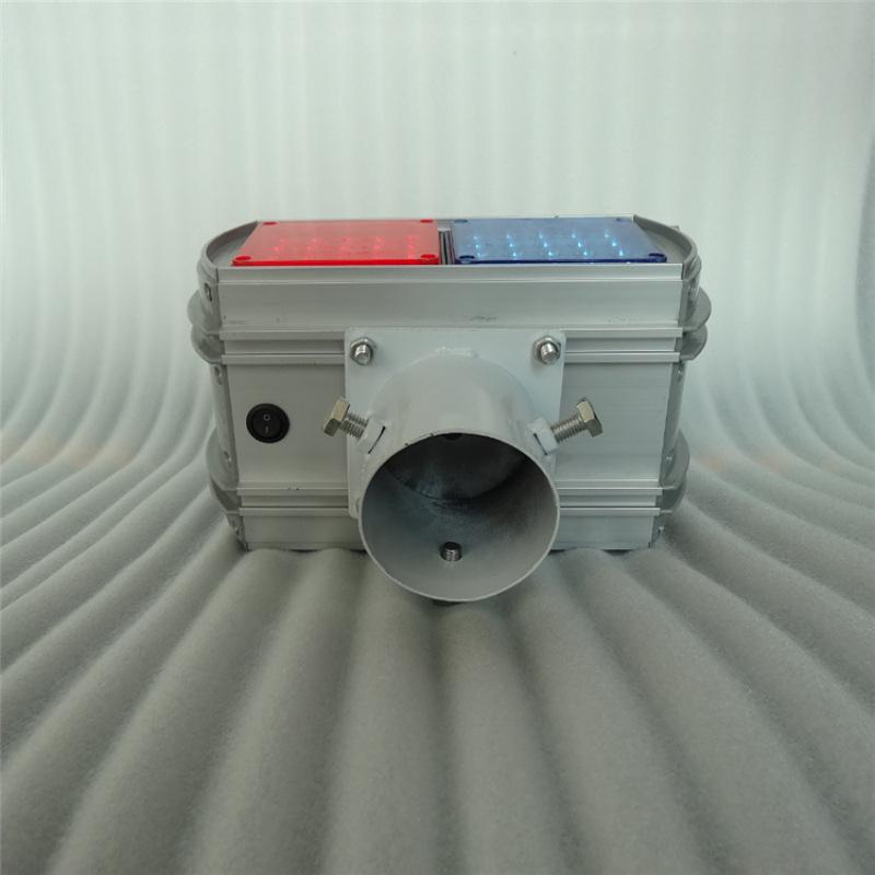 Double-Sided LED Solar Traffic Warning Light: Red & Blue Flashing Light for Road Construction