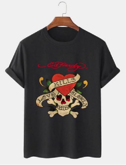 Винтажная футболка Ed Hardy Love Kills Slowly, Винтажная футболка ED HARDY S
