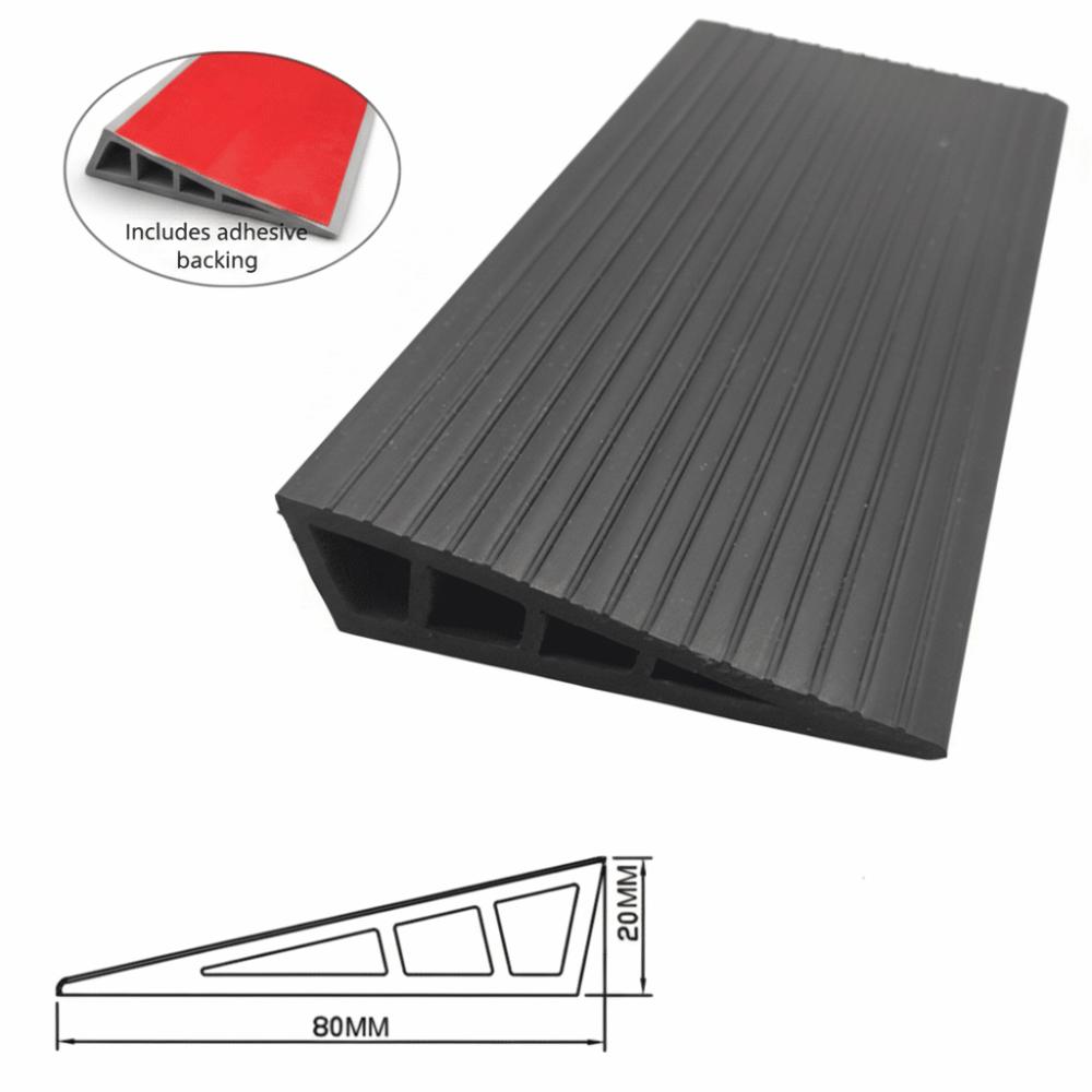 Universal Carpet To Tile Rise Threshold Ramps 60cm Self Adhesive Wheelchairs Ramps Soft PVC Home Steps Household