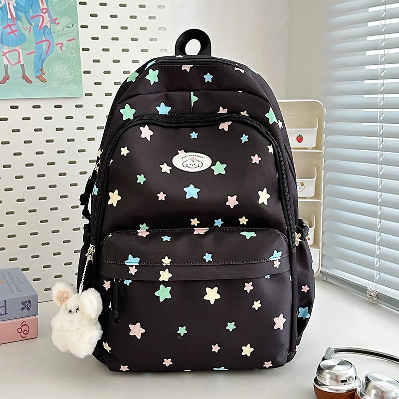 School Bag New High-value College Style Fresh and Sweet Cute Star Backpack Junior High School Students Lightweight Large-capacity Backpack
