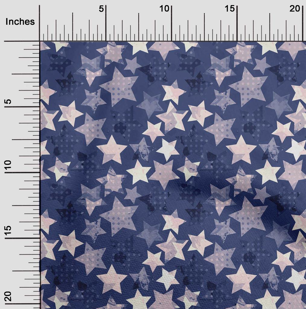 oneOone Cotton Flex Blue Fabric Galaxy Sewing Fabric By The Yard Printed Diy Clothing Sewing Supplies 40 Inch