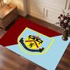 Burnley Football Print Crystal Velvet Rug, Comfortable Water Absorbent Non Slip Indoor Floor Carpet